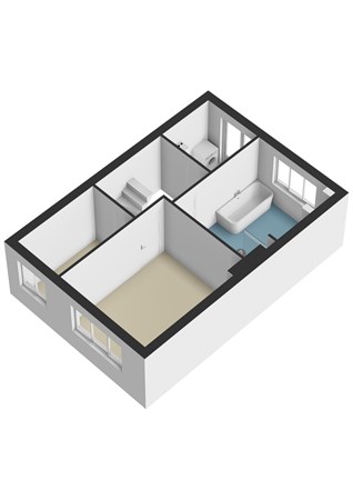 Plattegrond - Norbertijnenstraat 98, 6166 AL Geleen - Norbertijnenstraat 98 Geleen - Verdieping 3D.jpg